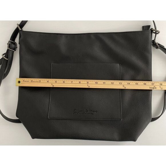 Alaskan Apparel Live Life Happy Black Faux Leather Hand bag - Picture 5 of 12